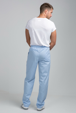 Мужские голубые медицинские брюки Б4