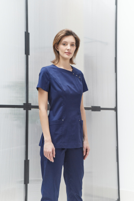 Женская хирургическая куртка "Эмилия" синий